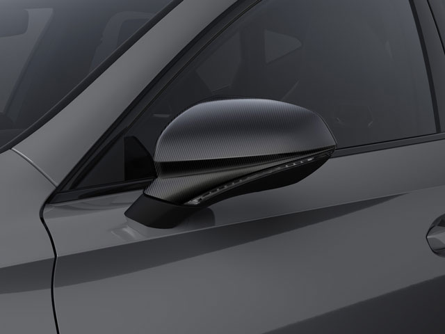 Side mirror decorative cover made of carbon fibre – left side